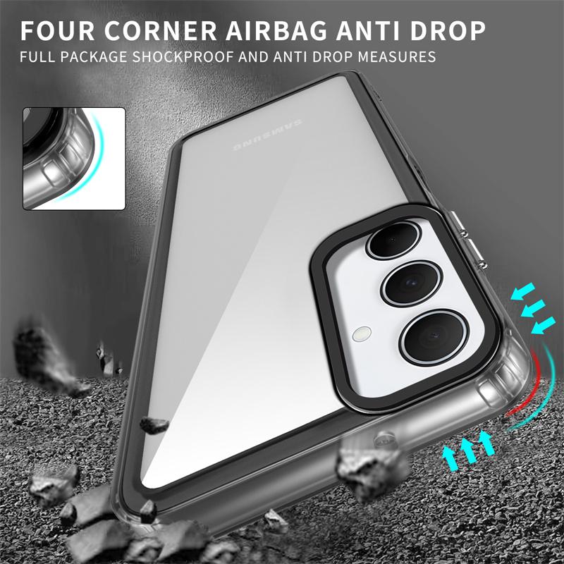 Acrylic Shockproof Clear Case For Samsung Galaxy A55 A35 A25 A15 A16 A05S A54 A34 A24 A14 A53 A33 A13 S24 Ultra S23 FE S22 Plus Back Transparent Cover