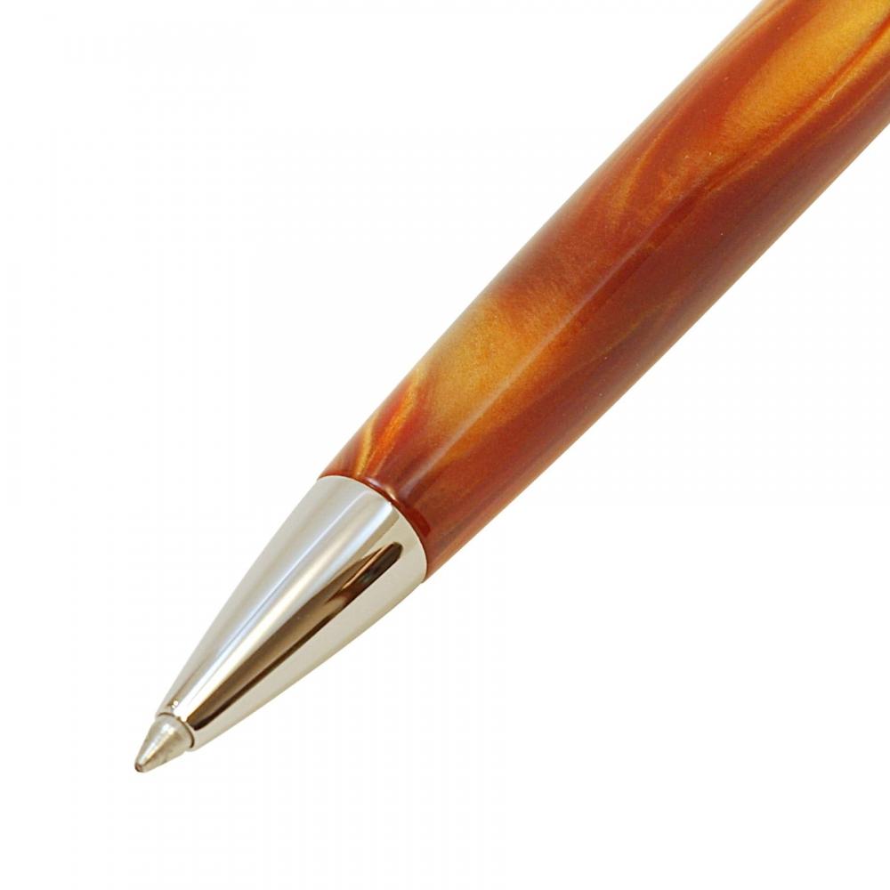 ROMEO No. 3 Ballpoint Pen Thin Shaft Italian Amber
