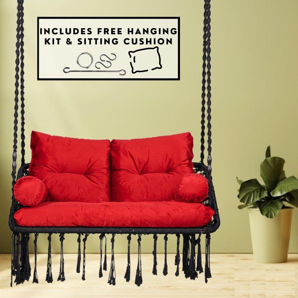 Premium Double Seater Swing/ 2 Seater Swing for Balcony/Double Seater Swing Chair/Swing for Adults for Home for 2 People
