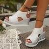 Fashion Women's New Summer Wedges Platform Sandals Casual Oudoor Shoes Female Fashion Buckle Sandals Women Peep Toe High Heels Sandalias