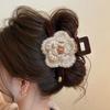 Stylish, Retro, Sweet Velvet Flower Hair Clip for Women, High-end Updo Hair Clip