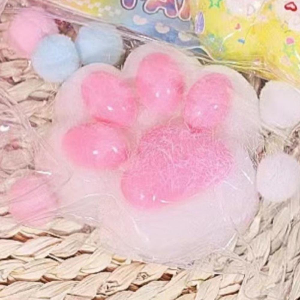 Моти Таба Сквиши НОВАЯ Игрушка-Непоседа Мини Каваи Плюшевая Кошачья Лапка Силиконовая Маленькая Кошачья Лапка Милая Розовая Кошачья Лапка