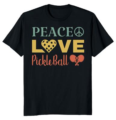 Футболка унисекс в стиле ретро Peace Love Pickleball