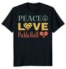 Peace Love Pickleball Retro Unisex T-shirt