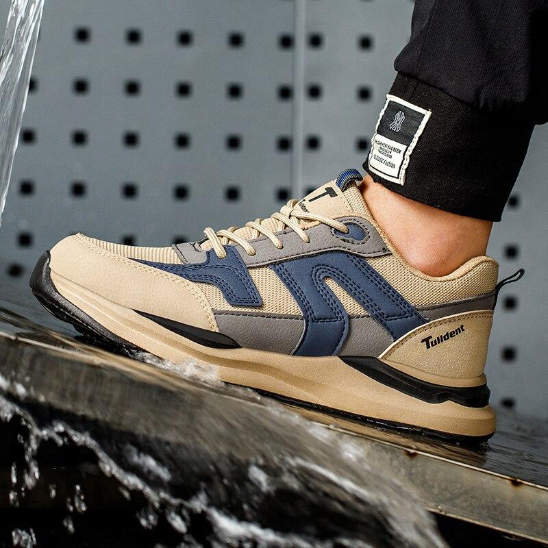 Safety Shoes Men With Steel Toe Cap Anti-Smash Men Work Shoes Sneakers Light Puncture-Proof Indestructible Shoes Dropshipping