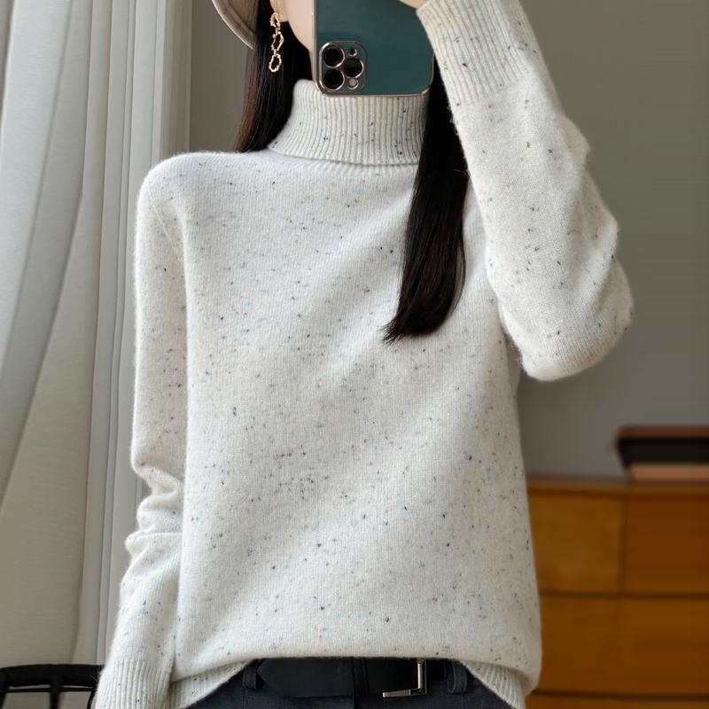Женский кашемировый свитер Qinghe Cashmere 30% кашемир 70% шерсть Осень и Зима Кашемировый плотный пуловер Мягкий и теплый