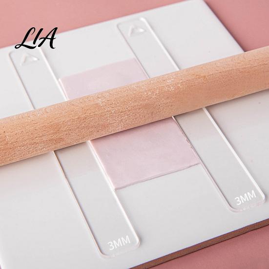 DIY Earring Making Supplies 1 Pair Acrylic Polymer Clay Depth Guide, 2/3/4/5/6mm Pottery Rolling Pin Transparent Rulers Thickness Ruler