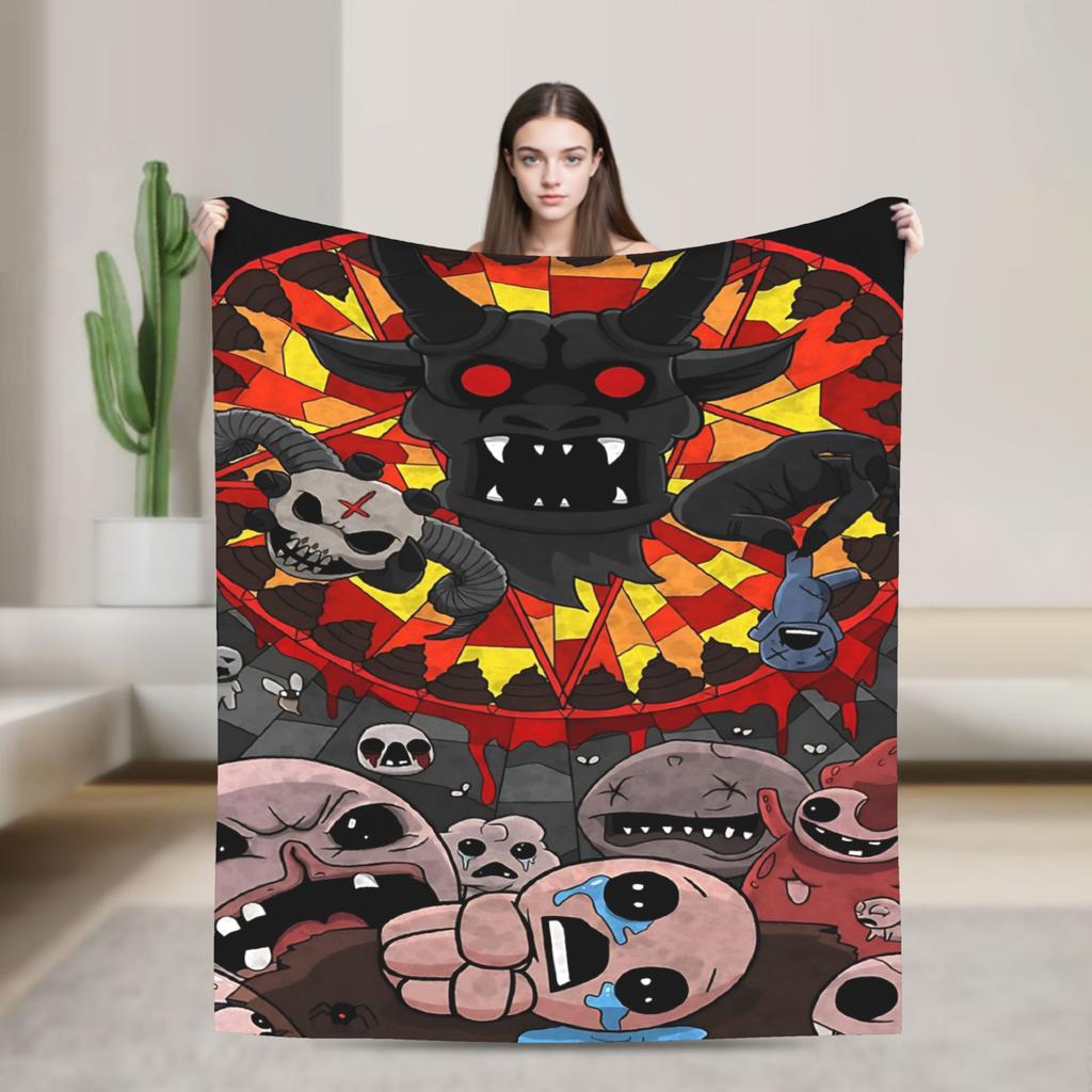The Binding Of Isaac Warm Soft Blanket Camping Plush Bedding Throws Funny Home Decor Flannel Bedspread Sofa Bed Cover