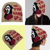 Hip Hop Hat Harajuku Style Slouchy Beanies for Women Jacquard Hat Versatile Ghost Beanie Hat Skull Cap Turbans