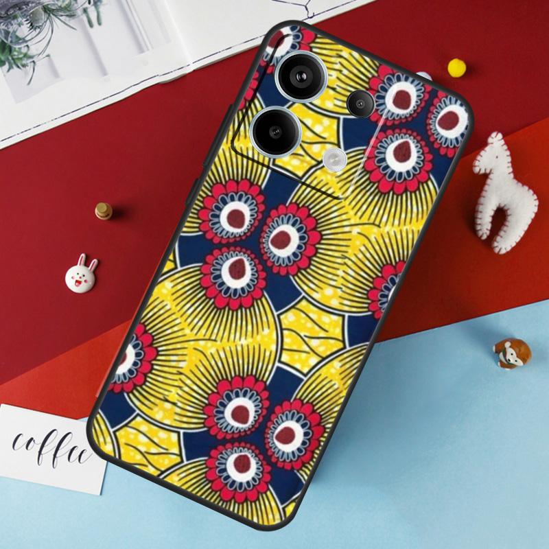 African Wax Print Design Case for Xiaomi Redmi Note 13 12 10 8 9 11 Pro 12S 10S 11S Redmi 13C 10A 10C 9C 12C Cover
