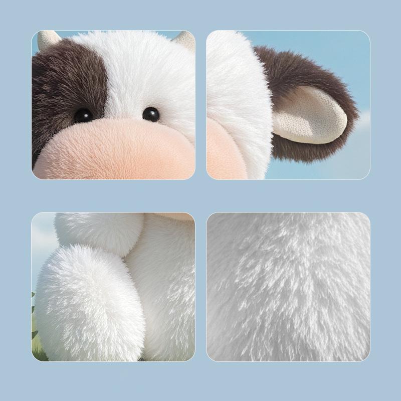 Кавайная игрушка-кукла корова, плюшевая игрушка, милая подушка-корова, мультяшная плюшевая игрушка, игрушки для успокоения детей, подарок на день рождения