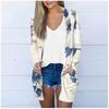 Женская модная свободная повседневная куртка-кардиган средней длины с длинными рукавами и принтом, топ