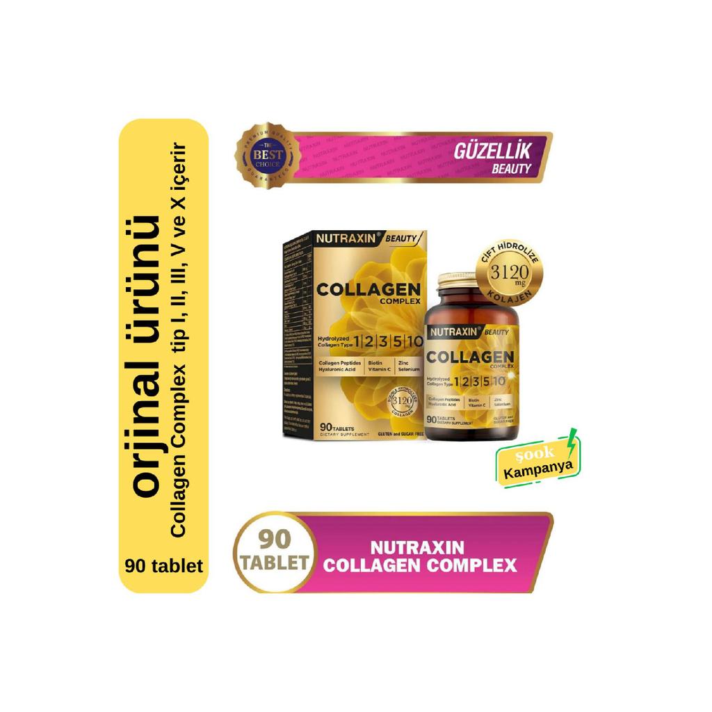 Коллагеновый комплекс 90 таблеток; Содержит коллаген типов I, II, III, V и X