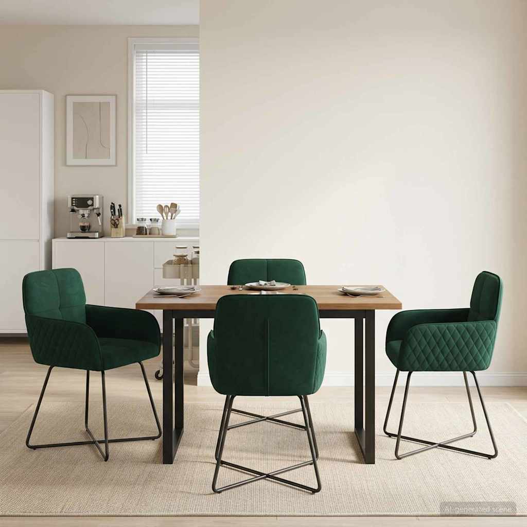 Dining Chairs 4 pcs Velvet Dark Green 59 x 56.5 x 86 cm