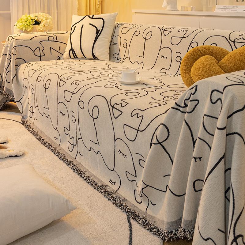 Полотенце для дивана из синели, ткань с полным покрытием для всех сезонов, пыленепроницаемое одеяло для дивана в гостиной, подушка для дивана с защитой от кошачьих царапин