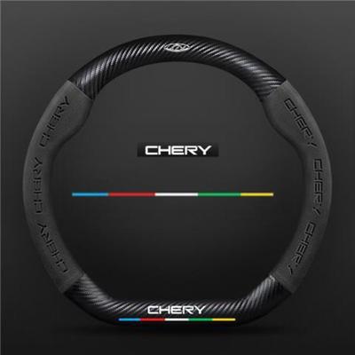 Чехол на руль Chery из замши с текстурой углеродного волокна, спортивный стиль, нескользящий, износостойкий, дышащий, модификация