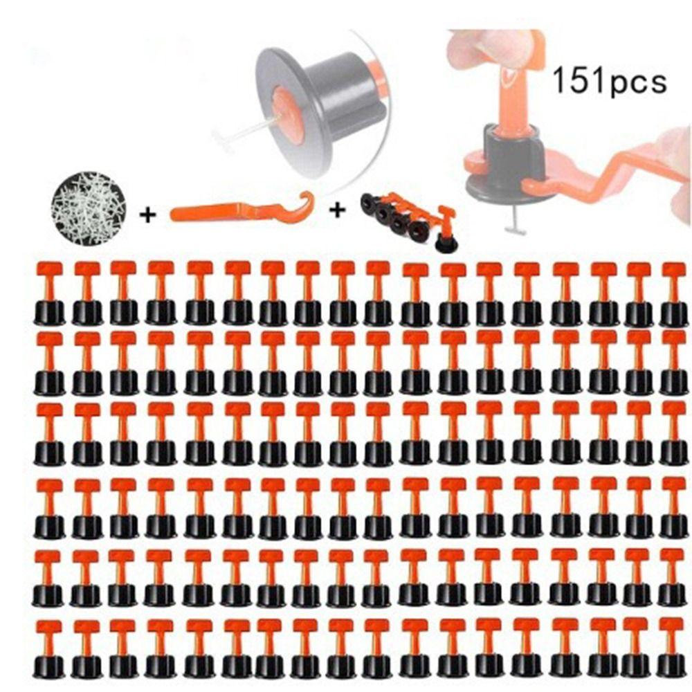 126pcs/151pcs Leveling System Floor Gap Clips Reusable Wedges Tile Tools Tile Spacers Clips