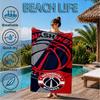 Washington basketball Logo Beach Towel, Microfiber Beach Towel, Perfect For Pool, Beach, Travel, Home Decor Beach Party Fan gifts