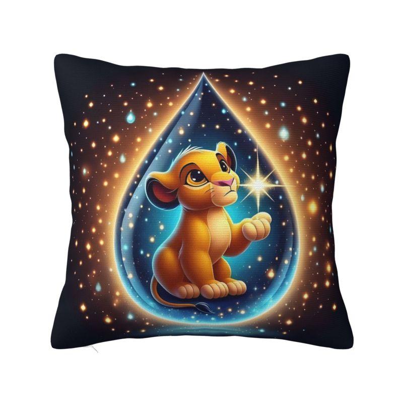 Custom Disney The Lion King Cartoon Pillow Case 45x45cm for Living Room Anime Kawaii Luxury Cushion Cover Velvet Pillowcase