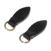 2 Leather Zip Puller Zipper Tag Pulls Replacement Fastener Slider for Black