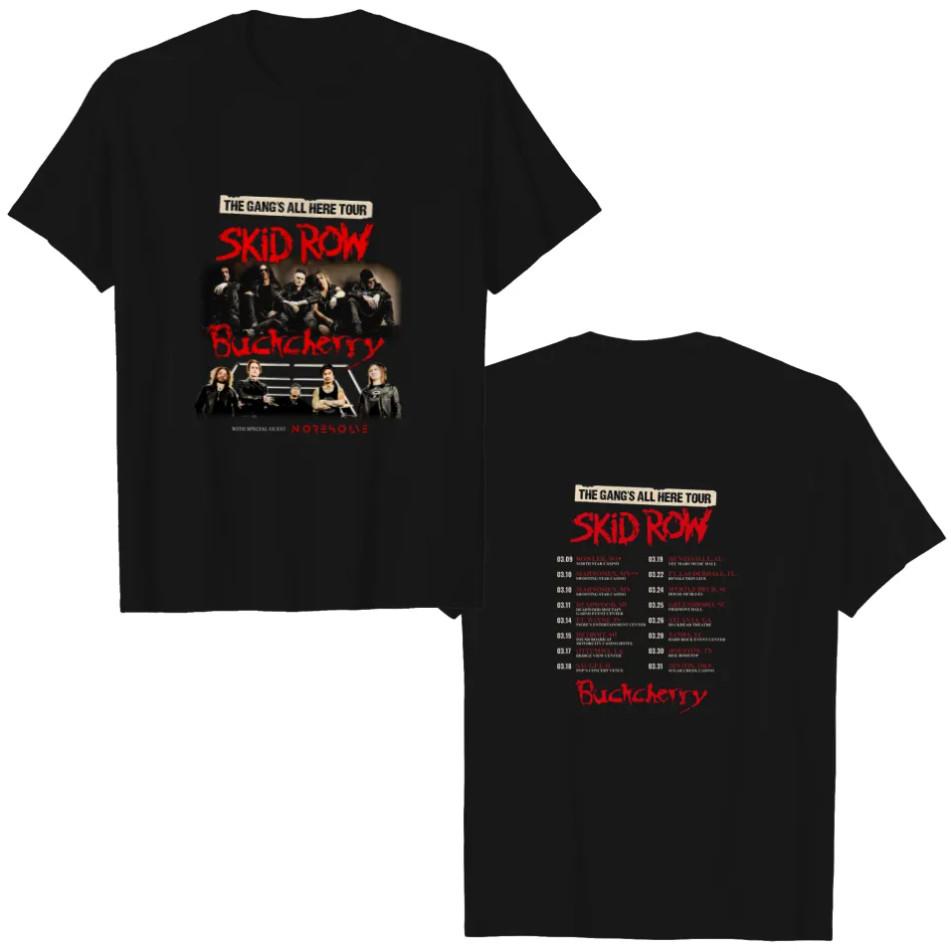 Skid Row Shirt Buck Cherry Shirts The Gang's All Here Tour 2023 T-Shirt Mens Womens Tees Top Heavywei
