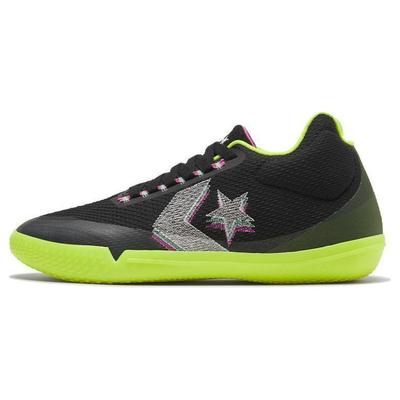 Chuck Taylor All Star BB Evo Круглый носок Удобные сетчатые полуботинки для баскетбола Унисекс Черно-желтые