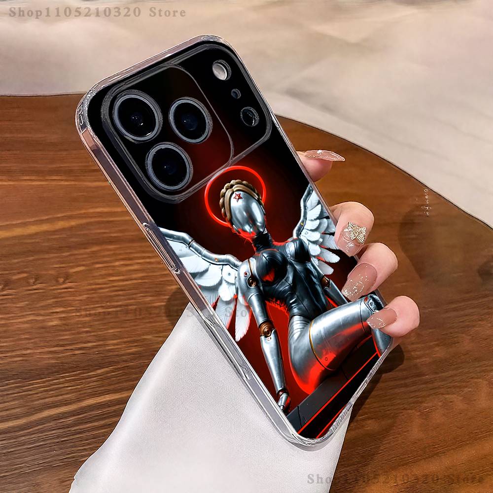 Чехол для телефона Game A-Atomic H-Heart для iPhone 17,16,15,14,13,12,11 Pro,Max,Plus,XR,Mini,E Прозрачный Мягкий чехол с полным покрытием