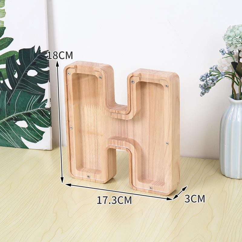 Деревянная и акриловая копилка для детей с алфавитом - прозрачный дизайн животных