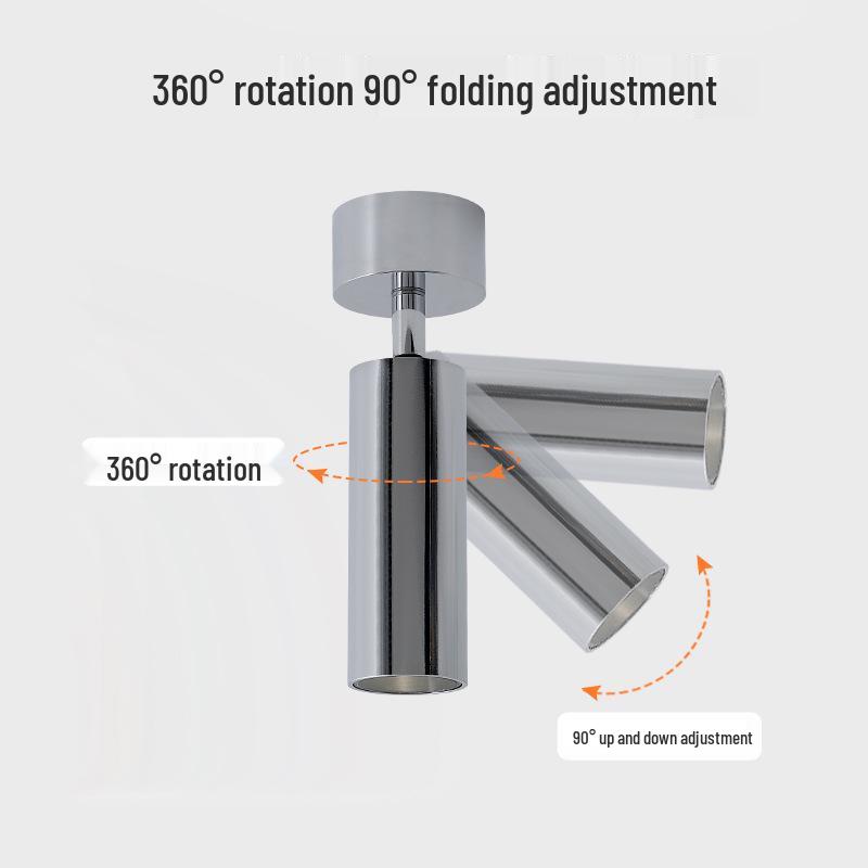 Surface Mounted Adjustable Mid-Century LED Wall Spotlight