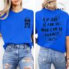 Women Short Sleeve Tshirts If God Is for Us Who Can Be Against Us Fashion Tshirts Top Womens Bible Verse Graphic Tees TShirts