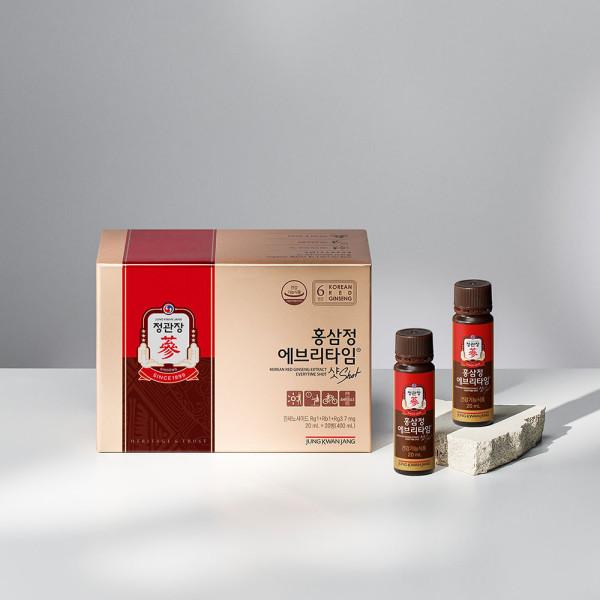 JungKwanJang Red Ginseng Extract Everytime Shot 20ml 20 Bottles, Korean Health Food