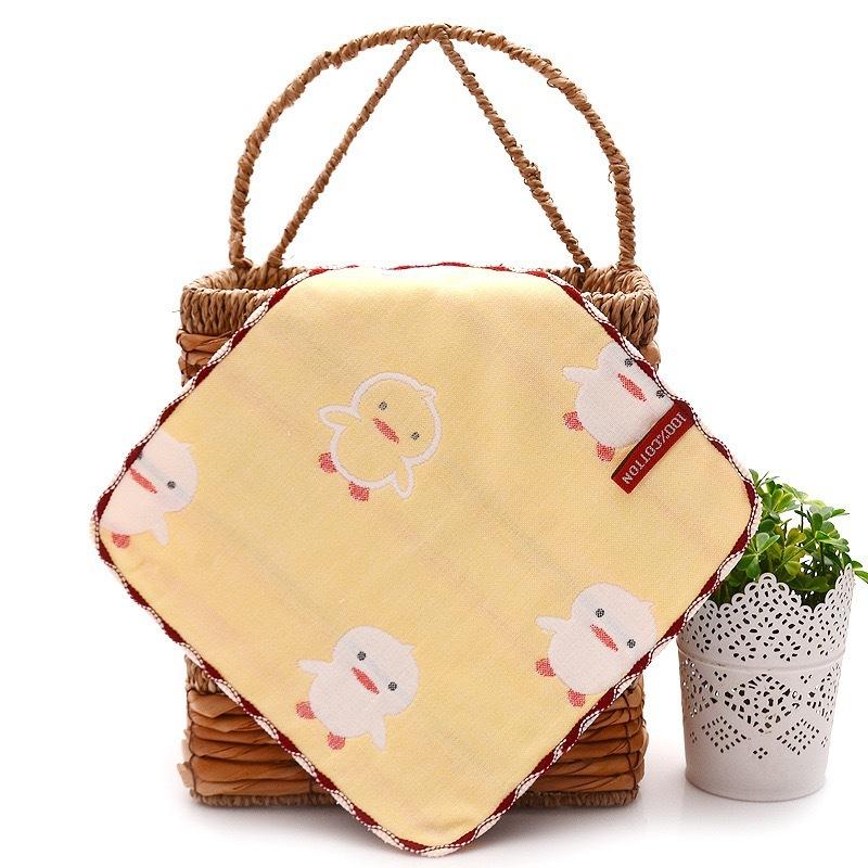 6 Layer Gauze Baby Washcloth 25x25cm Soft Absorbent Jacquard Infant Burp Cloth Thickened Face Towel For Autumn Winter