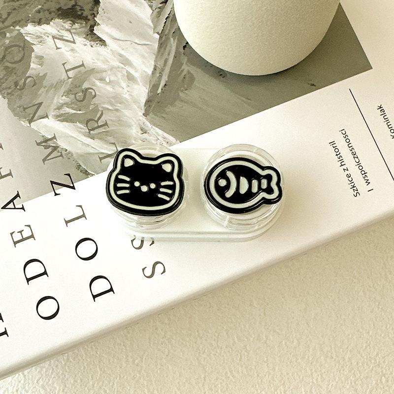 New Product Cute Contact Lens Box Portable Drawer Type Beauty Contact Lens Box Cartoon Care Box Compact Companion Box