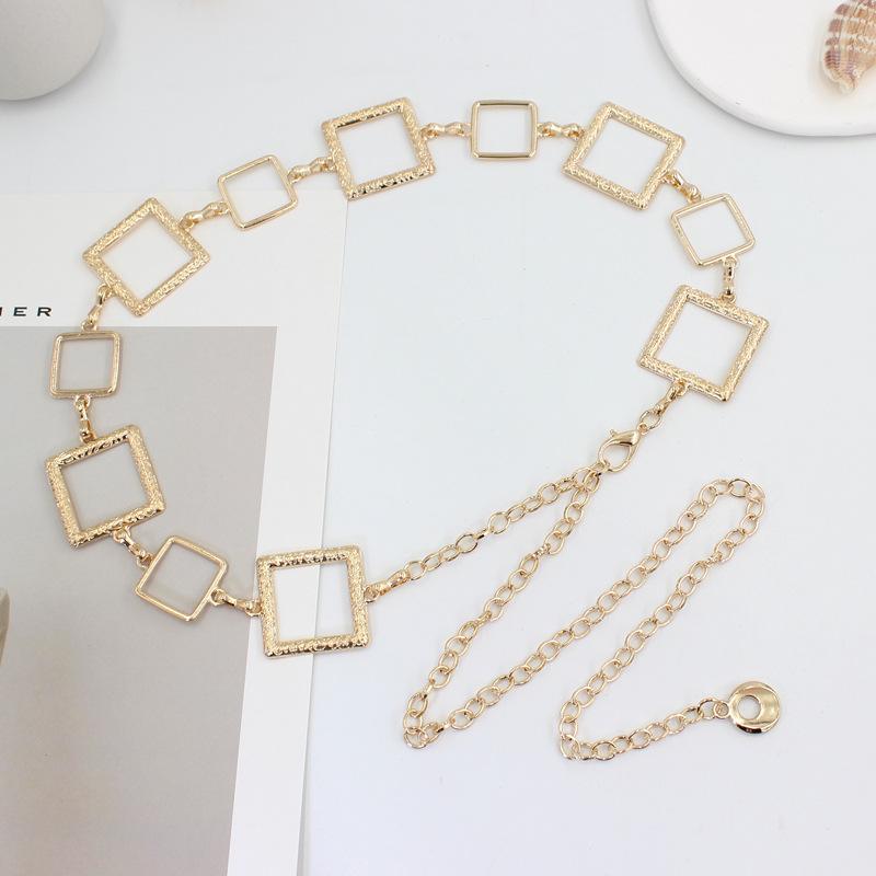 Квадратный ремень Женская рубашка для платья Костюм Украшение Поясной крючок Металлическая поясная цепочка Женская