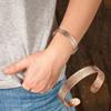 Men Magnet Bracelet Opening Adjustable Circumference Positive Energy Lightweight Retro Engraved Copper Jewelry Daily Wrist