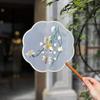 With Tassels Pendant Chinese Style Embroidery Fan Floral Pattern Tuan Fan Photography Prop