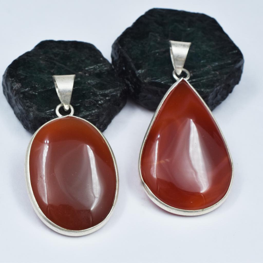 Овально-грушевидный красный оникс натуральный СЕРТИФИЦИРОВАННЫЙ драгоценный камень 925 стерлинговое серебро кулон 100 карат AR-1722