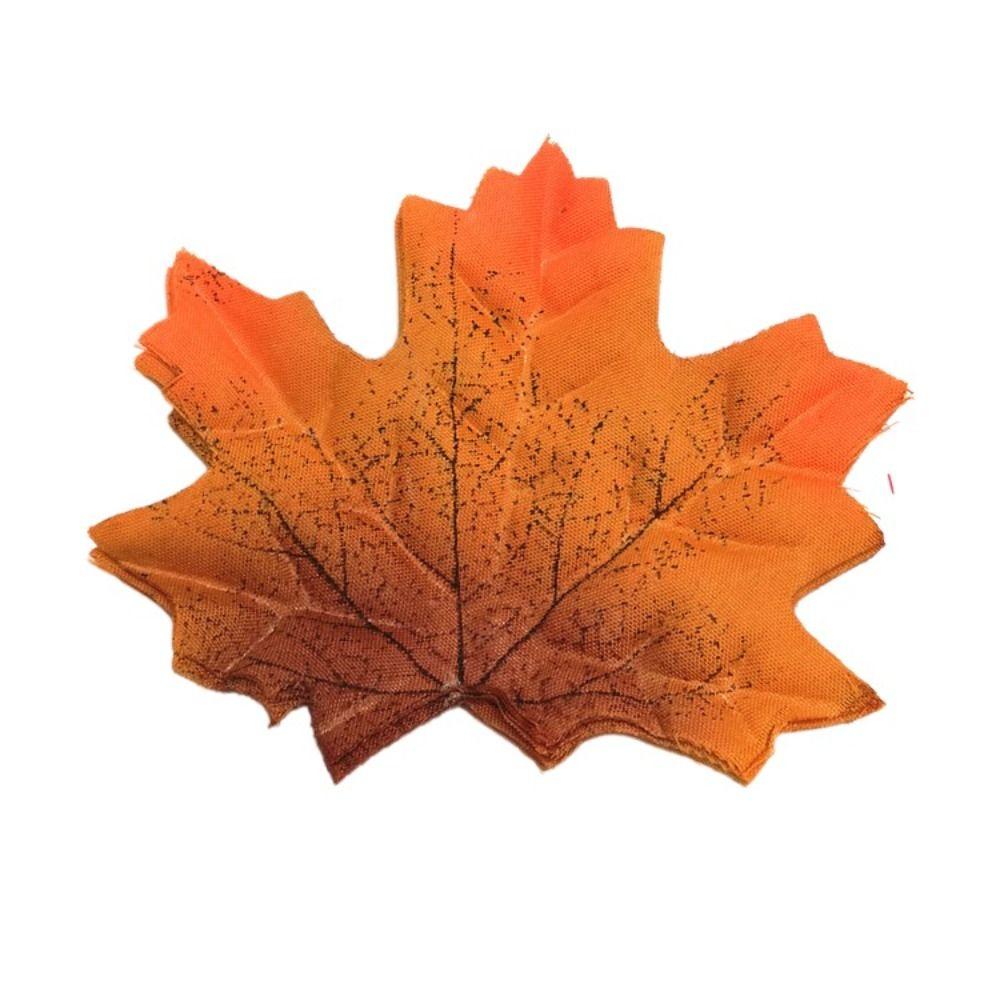 50Pcs/Pack Maple Leaves Artificial Leaf Plants Leaf Stacked Maple Leaves  Photo Props