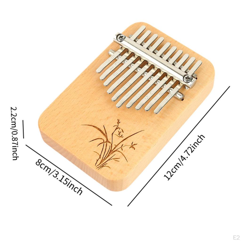 10-нотное деревянное пианино Mbira Thumb для игры пальцами