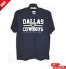 Одежда для команды Dallas Cowboys Взрослая футболка Синяя 100% Хлопок_репринт<wbr/>_горячий товар_распродажа Унисекс Футболка
