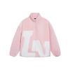 Li-Ning Sports Lifestyle Series Printed Logo Zip-Up Stand Collar Jacket Unisex Jacket Pink AFDSD61-6