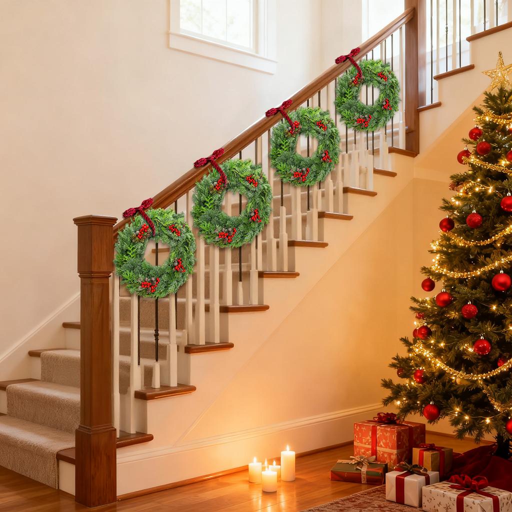 Christmas Garland Ties, Reusable And Flexible Xmas Garlands Wreath Tie For Banister Railing Stairs Tree Home Holiday Decoration Craft Wrapping