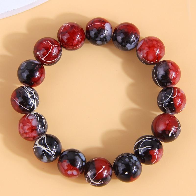 Bohemia Charm Beaded Bracelet For Men Women Statement Handmade Yoga Beads Elastic Bracelets Bangle Female Boho Party Jewelry