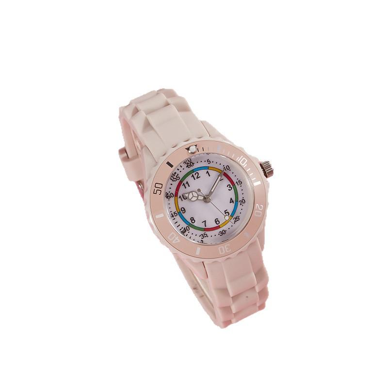 Унисекс Радужные Силиконовые Кварцевые Часы - Многоцветные Модные для Мужчин и Женщин