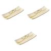 Setomonohonpo Набор керамических тарелок для закусок, 3 шт., глазурованные, 24x9 см, японская посуда
