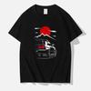 Japanese Style Car Funny T Shirts Back Print Street Wear Original Design Oversize Women Unisex Tops Tee Loose Breathable Tees