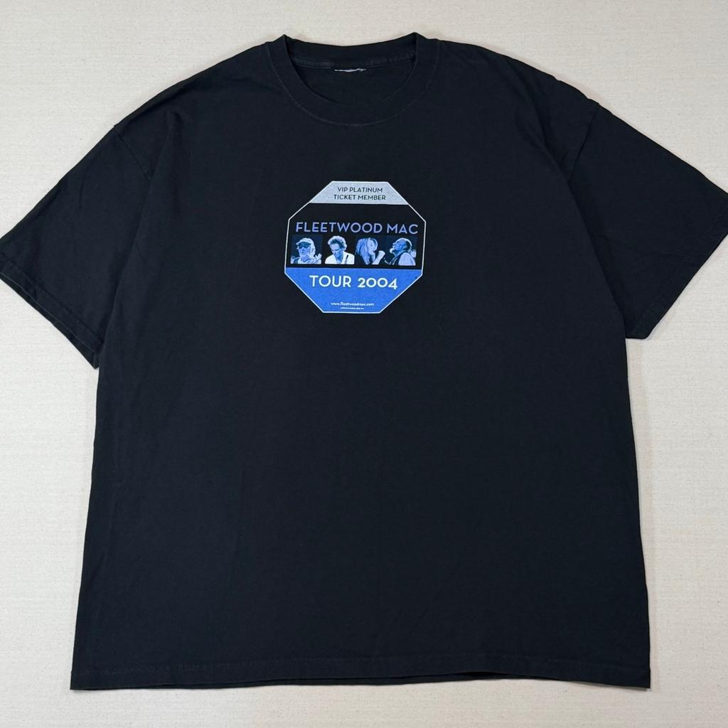 Vintage Fleetwood Mac Tour 2004 VIP Platinum Ticket Member T-Shirt Black Mens XL Unisex T-Shirt