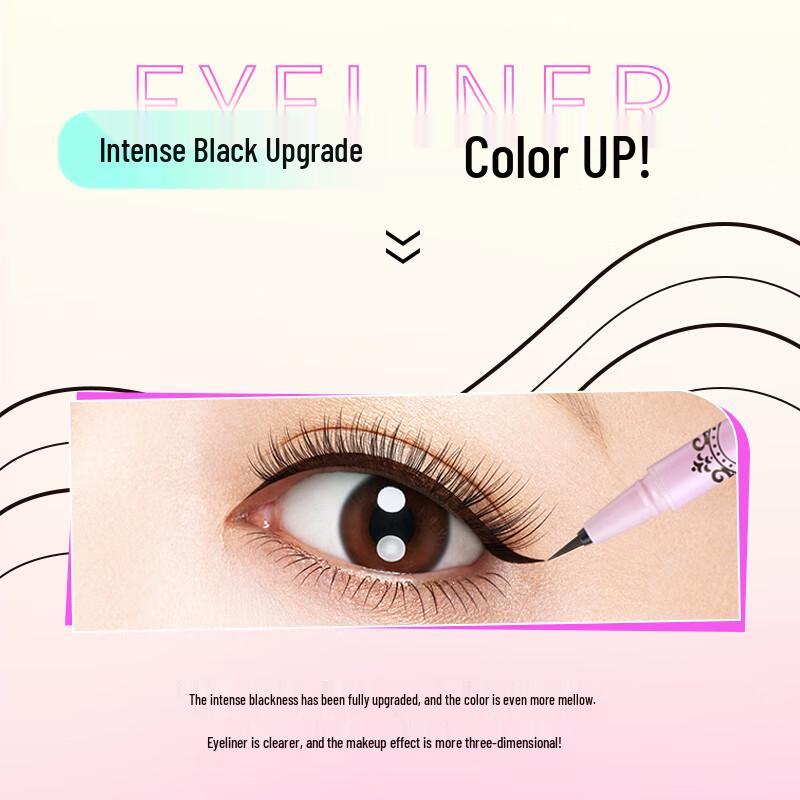 Kiss Me Водостойкая жидкая подводка для глаз с ультратонким аппликатором