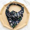 28cm Chip Flower Hair Scarf Bohemia Bandana Hair Band Retro Triangle Scarf Kerchief Women Girl Travel Headscarf Accessories