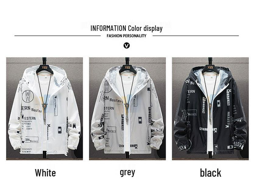 2024 Men's Summer Lightweight Breathable Sun Protection Jacket Plus Size for Fishing & Students